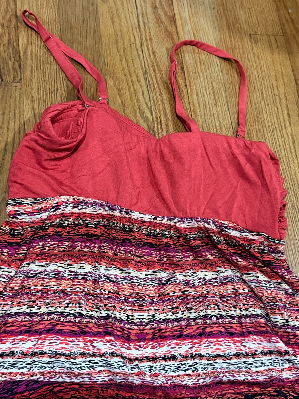 Soma Coral and Pink Striped Maxi Dress - Picture 9 of 9